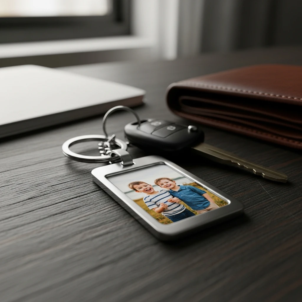 Custom Photo Keychain - 50 Beautiful Birthday Gift Ideas for Dad (Budget-Friendly Picks!)