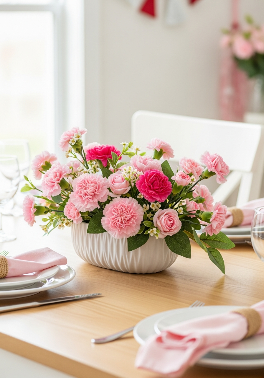 Pink Floral Centerpieces - 50 Galentines Party Decorations DIY Ideas Your Besties Will Love