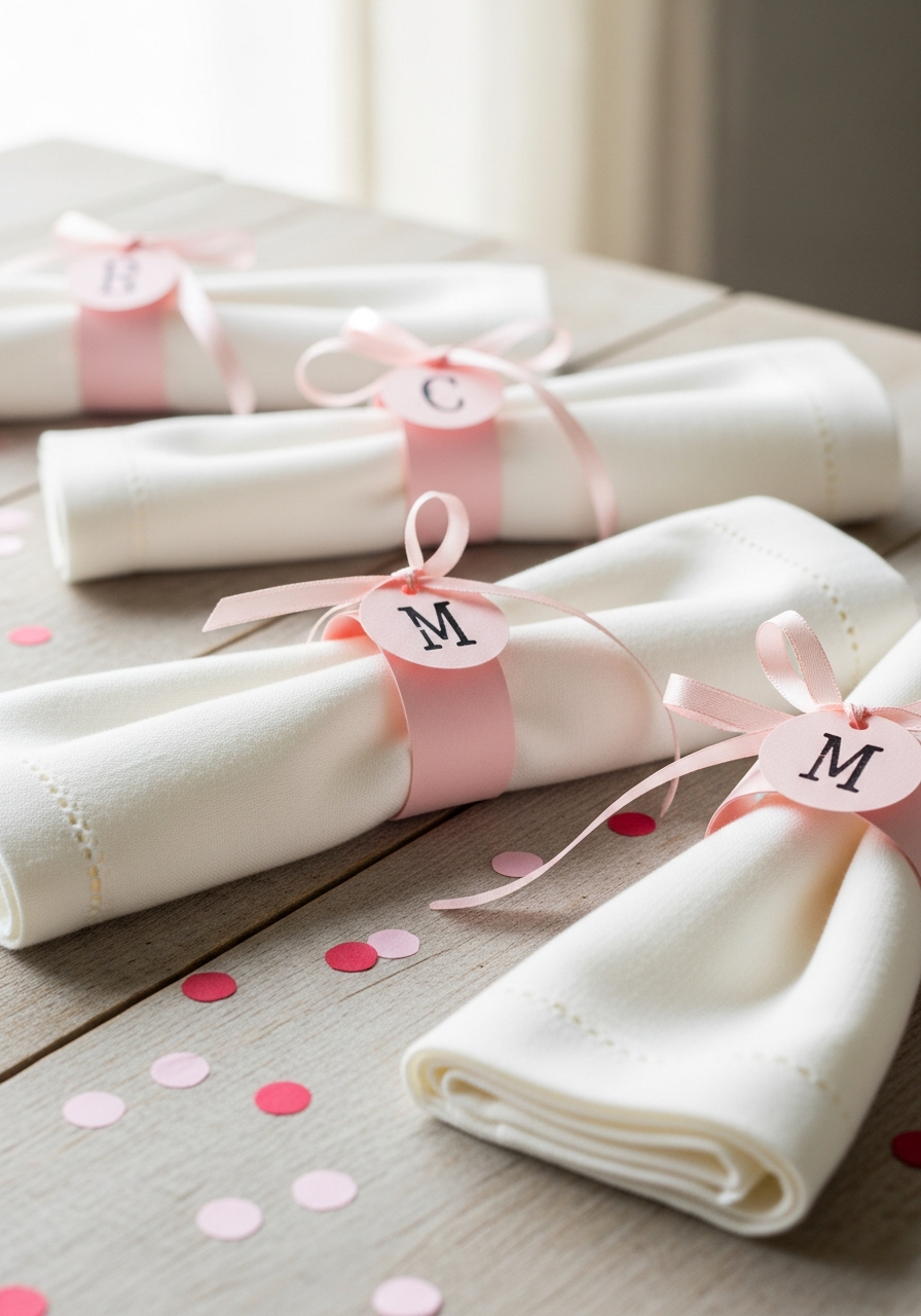 Custom Napkin Rings - 50 Galentines Party Decorations DIY Ideas Your Besties Will Love