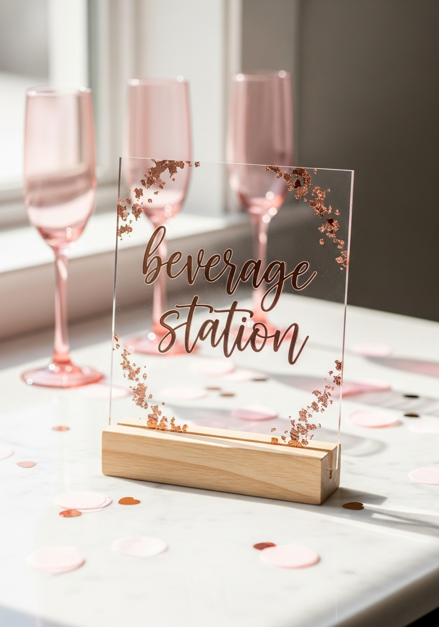Drink Station Signage - 50 Galentines Party Decorations DIY Ideas Your Besties Will Love