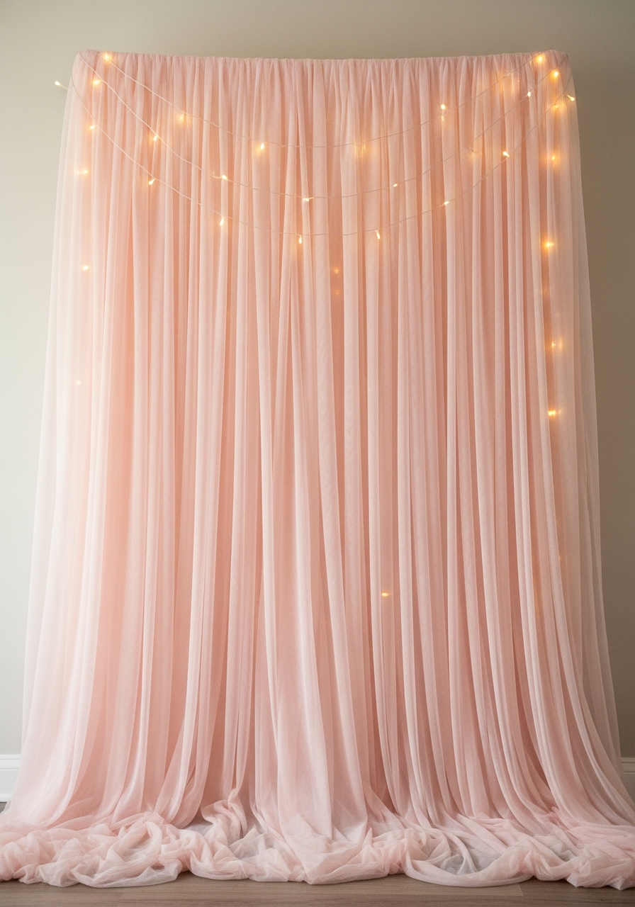 Fabric & Light Backdrop - 50 Galentines Party Decorations DIY Ideas Your Besties Will Love