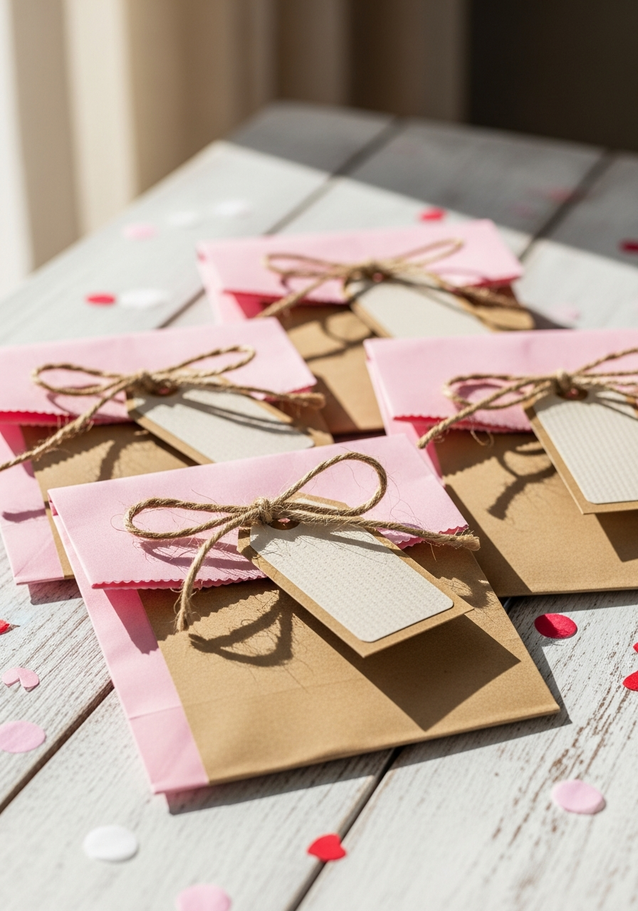 Favor Bags With Tags - 50 Galentines Party Decorations DIY Ideas Your Besties Will Love