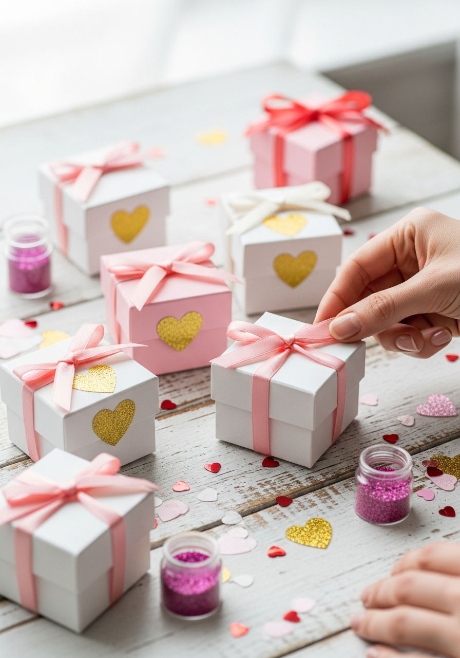 Custom Mini Gift Boxes - 50 Galentines Party Decorations DIY Ideas Your Besties Will Love