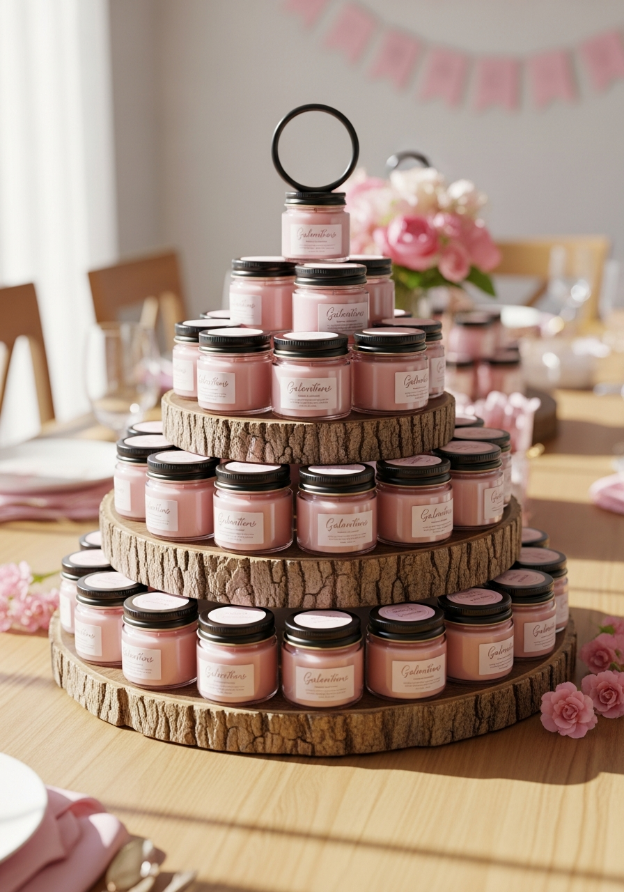 Candle Favor Display - 50 Galentines Party Decorations DIY Ideas Your Besties Will Love