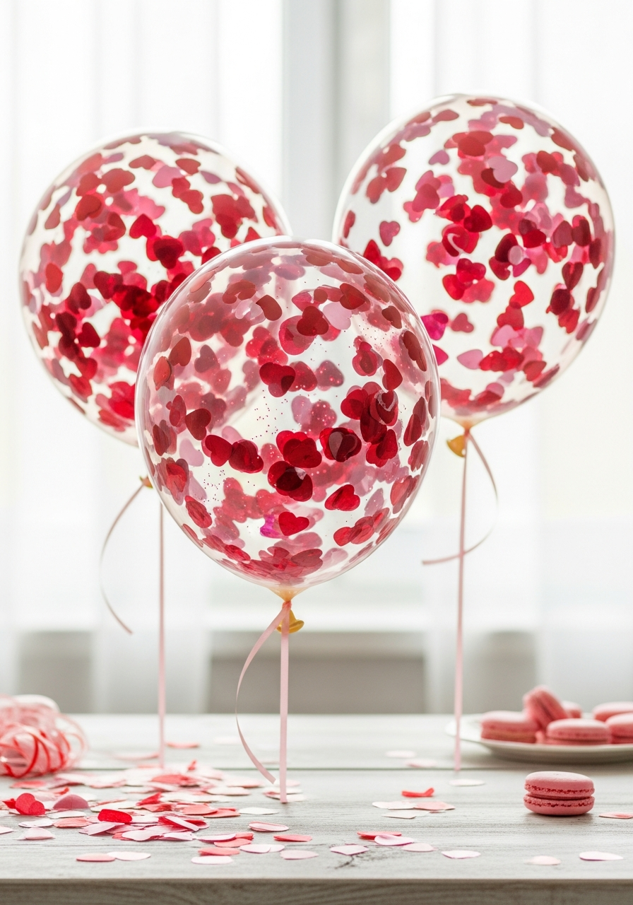 Confetti Balloons - 50 Galentines Party Decorations DIY Ideas Your Besties Will Love