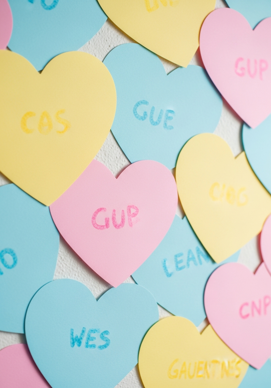 Giant Conversation Hearts - 50 Galentines Party Decorations DIY Ideas Your Besties Will Love