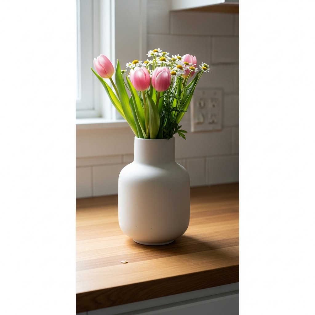Neutral Ceramic Flower Vase - 50 Beautiful & Budget-Friendly Gift Ideas for Female Friends