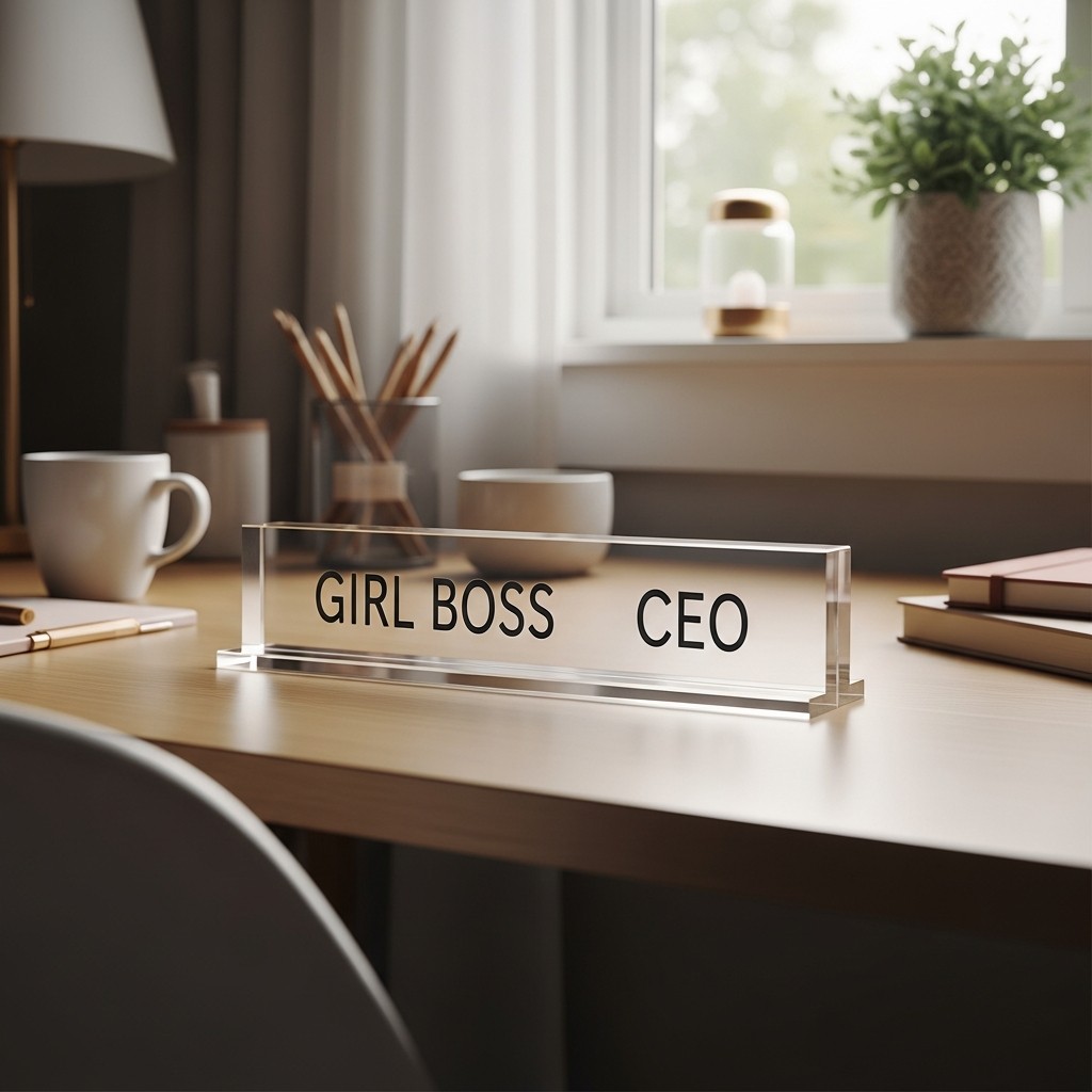 Girl Boss Desk Nameplate - 50 Beautiful & Budget-Friendly Gift Ideas for Female Friends