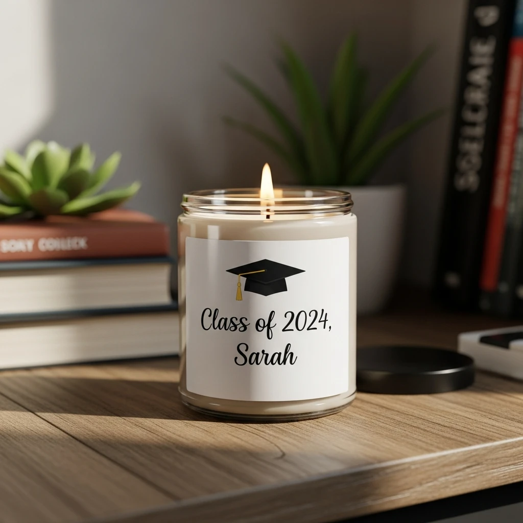 Personalized Scented Candle - 50 Beautiful & Budget-Friendly Graduation Gift Ideas for Your Best Friend