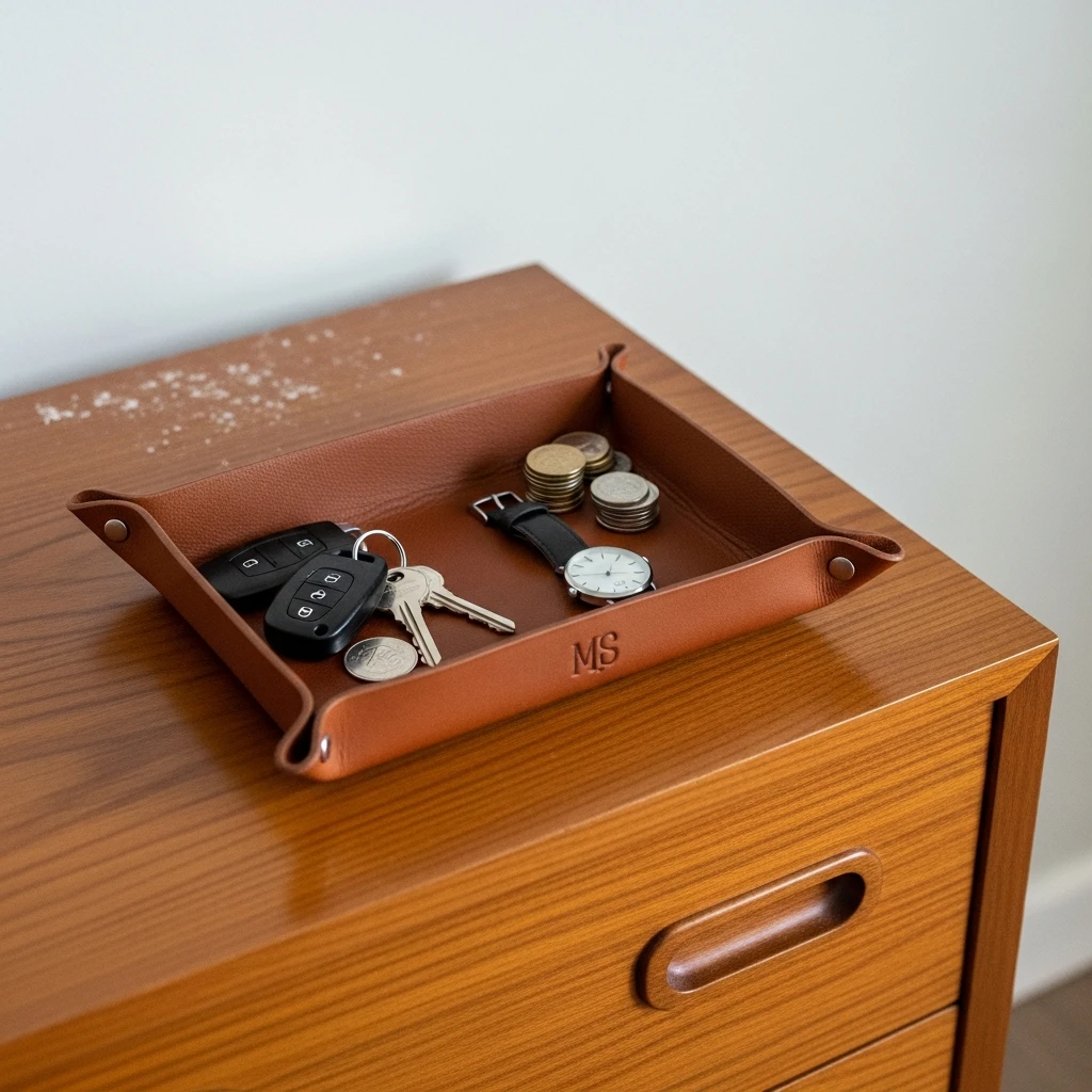Leather Valet Tray - 50 Beautiful & Budget-Friendly Graduation Gift Ideas for Your Best Friend
