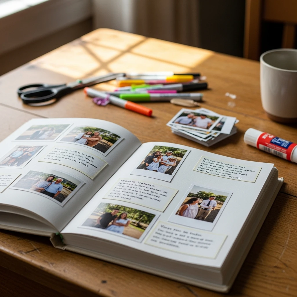 Memory Scrapbook for Photos - 50 Beautiful Handmade Gift Ideas for Your Best Friend