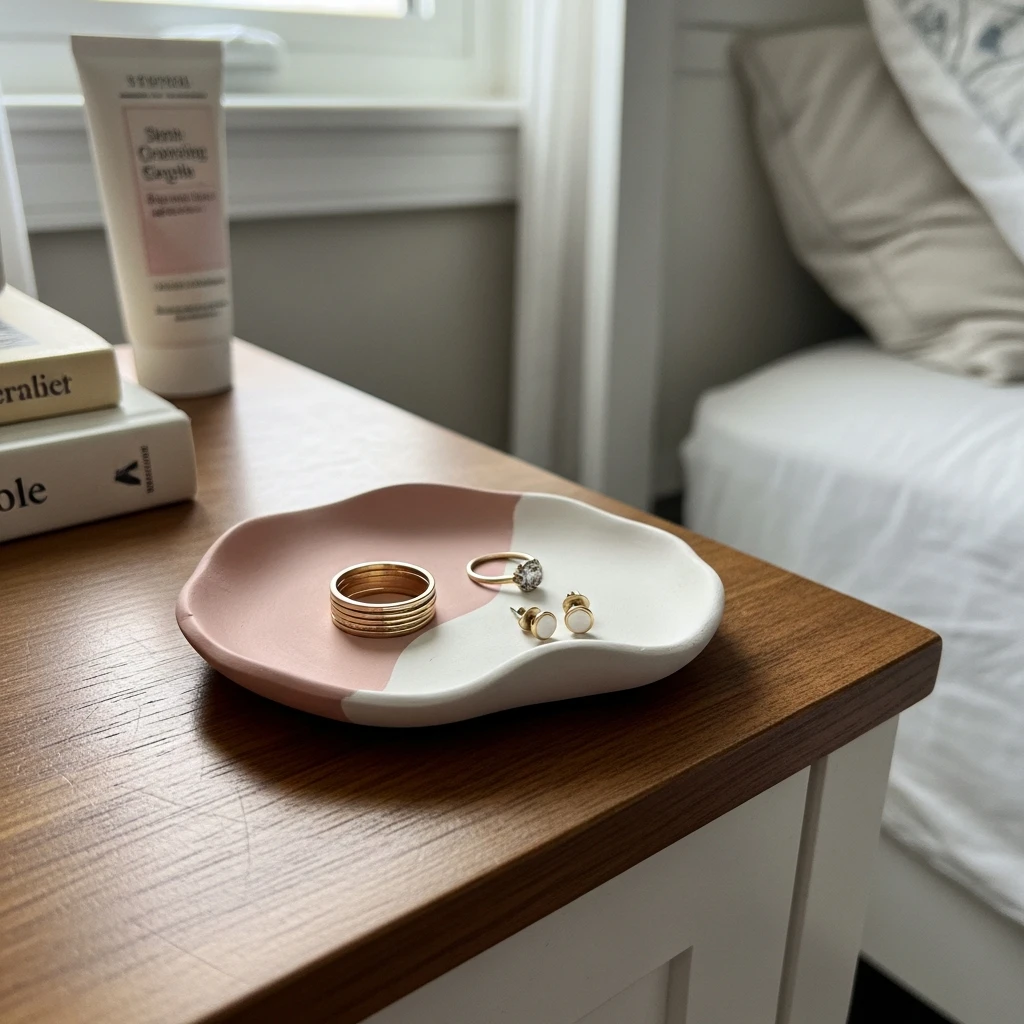 Air-Dry Clay Jewelry Dish - 50 Beautiful Handmade Gift Ideas for Your Best Friend