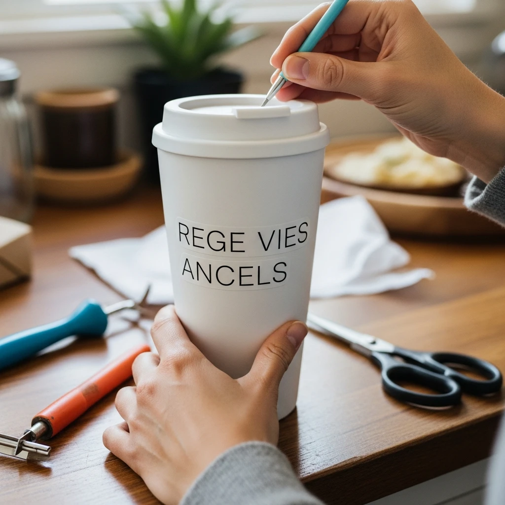 Vinyl Sticker Travel Cup - 50 Beautiful Handmade Gift Ideas for Your Best Friend