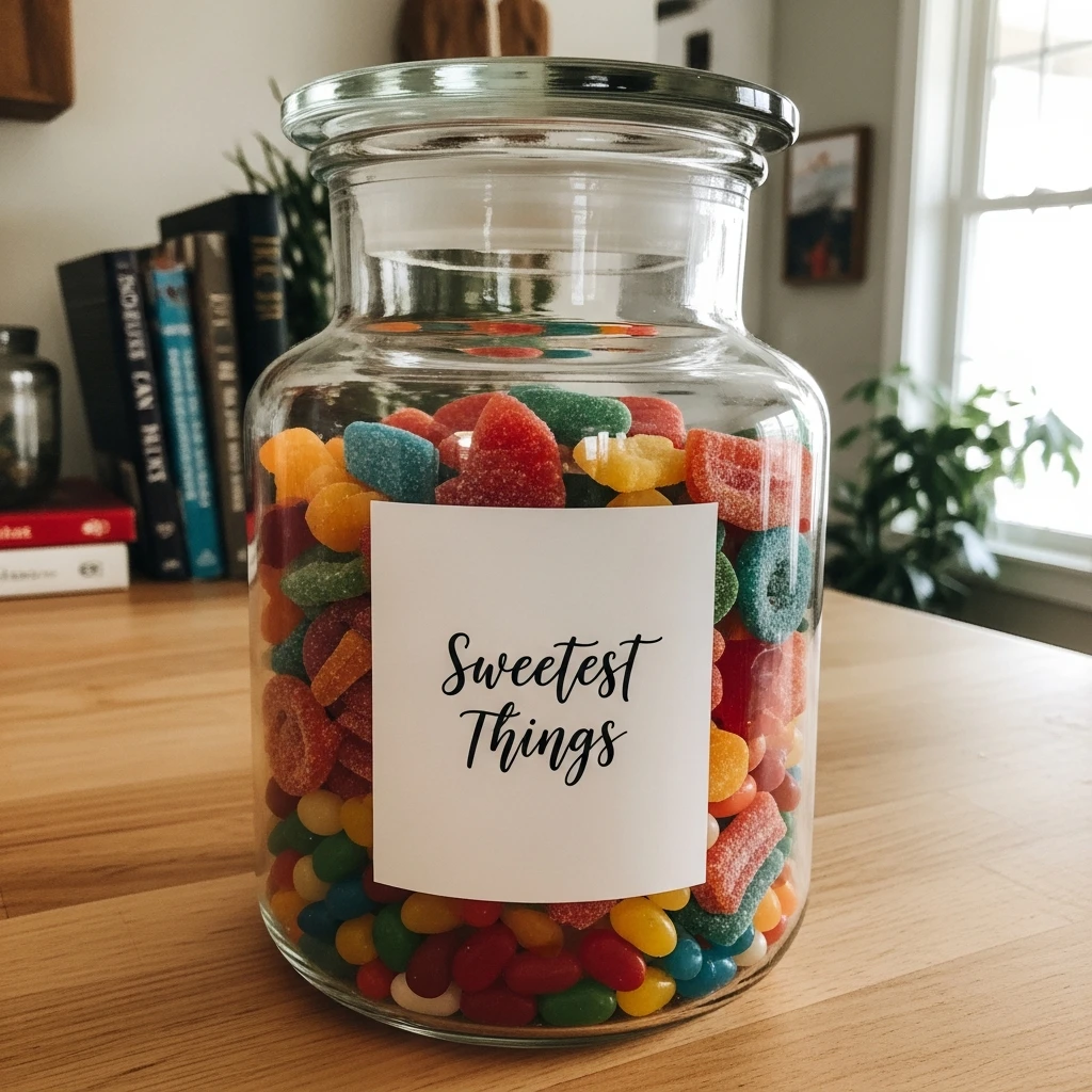 Custom Label Candy Jar - 50 Beautiful Handmade Gift Ideas for Your Best Friend