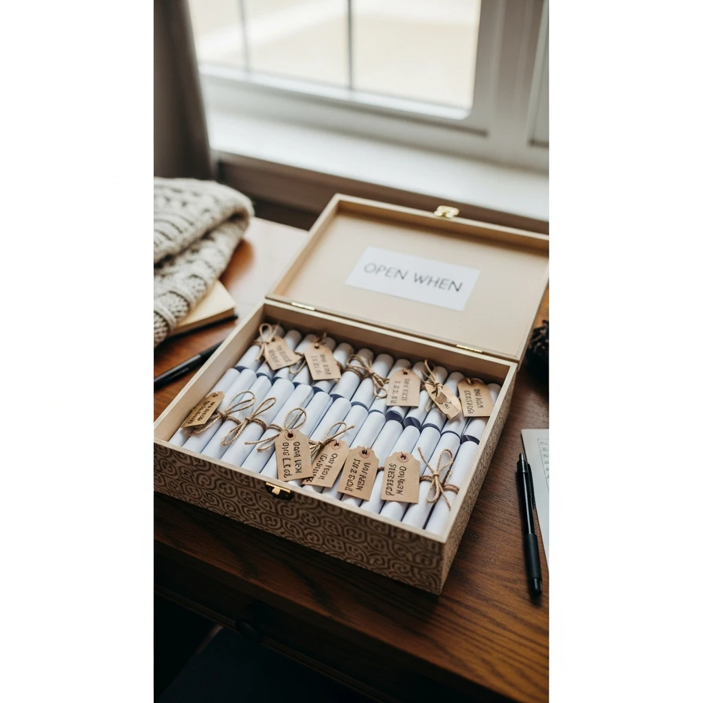 “Open When” Letters Box - 50 Beautiful Handmade Gift Ideas for Your Best Friend