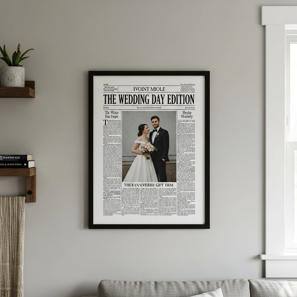 Wedding Day Newspaper - 50 Beautiful Paper Anniversary Gift Ideas For Him (Budget-Friendly)