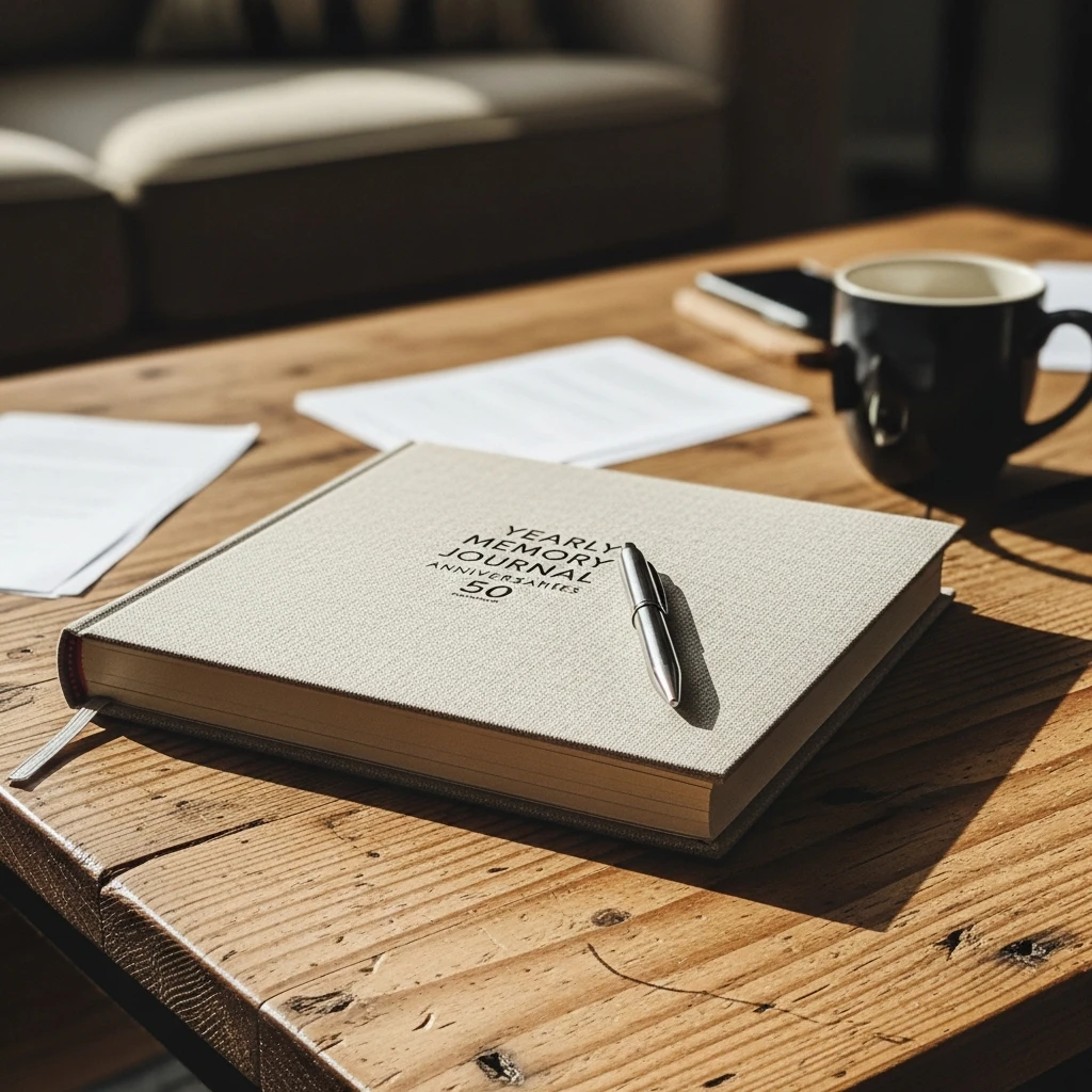Yearly Memory Journal - 50 Beautiful Paper Anniversary Gift Ideas For Him (Budget-Friendly)