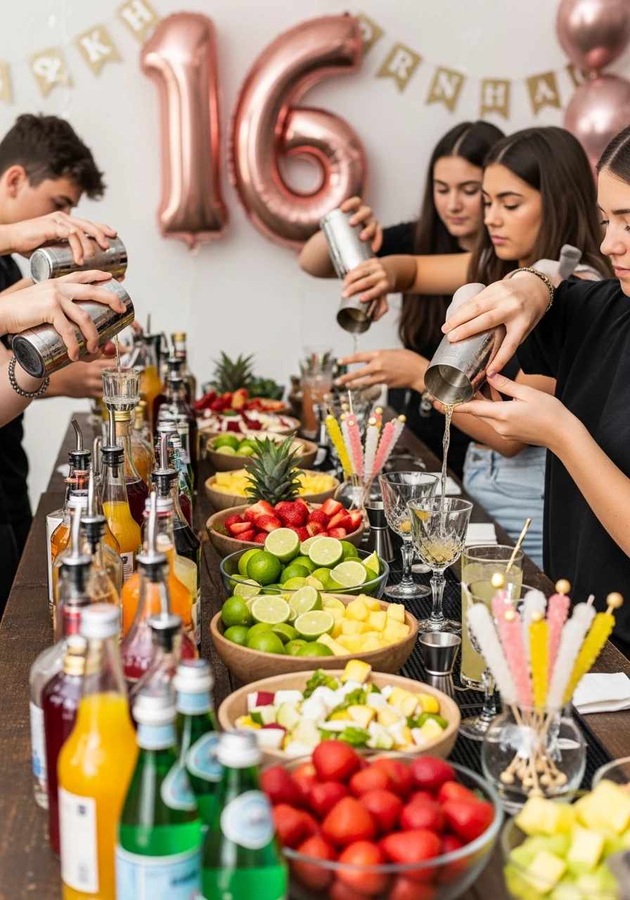 Mocktail Mixology Class - 50 Best 16th Birthday Party Ideas for an Epic Sweet Sixteen