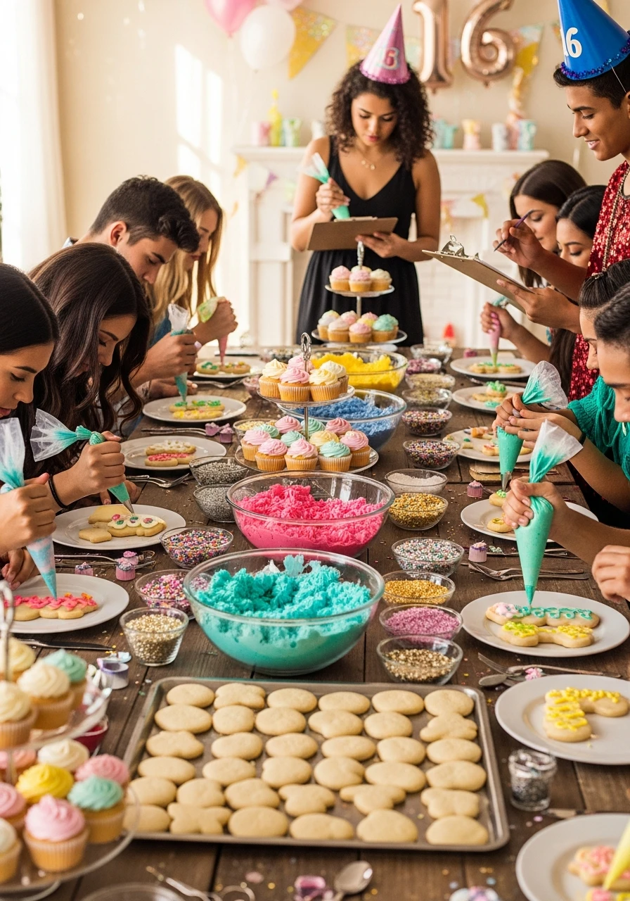 Cookie Decorating Competition - 50 Best 16th Birthday Party Ideas for an Epic Sweet Sixteen