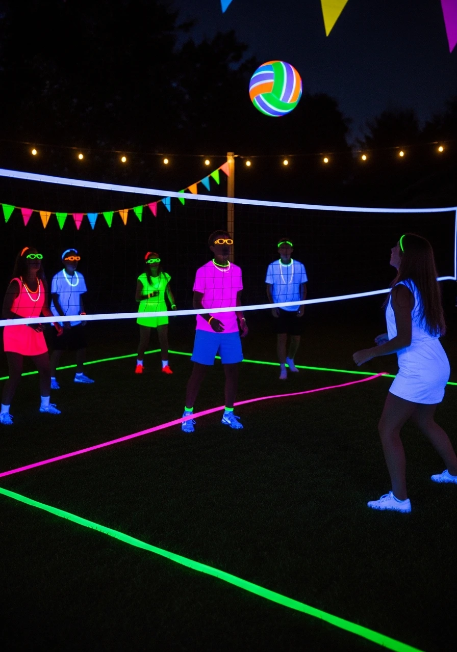 Glow-in-the-Dark Volleyball - 50 Best 16th Birthday Party Ideas for an Epic Sweet Sixteen