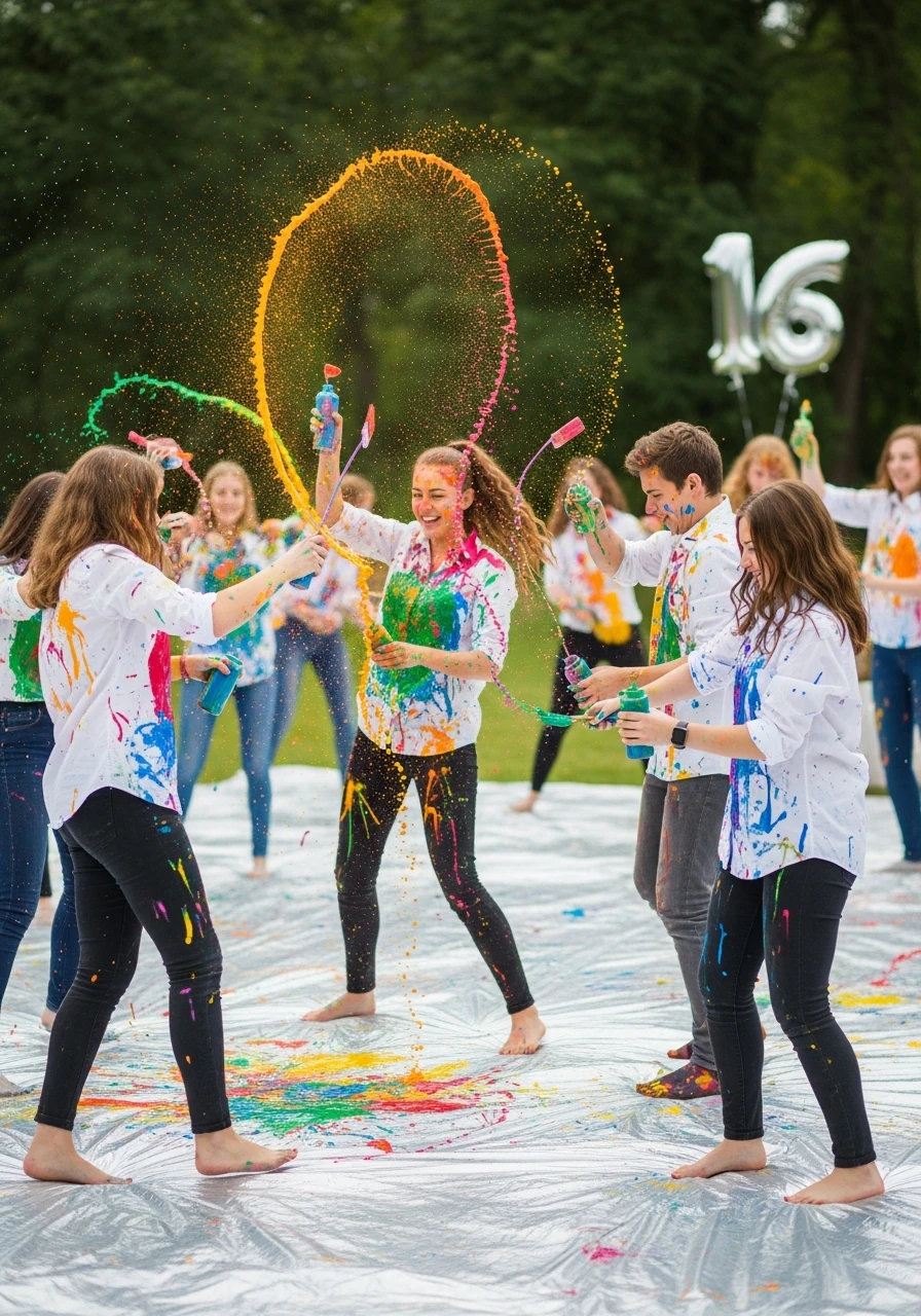 Paint Splatter Party - 50 Best 16th Birthday Party Ideas for an Epic Sweet Sixteen