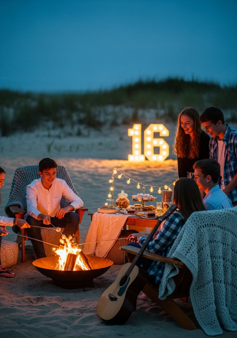 Beach Bonfire Party - 50 Best 16th Birthday Party Ideas for an Epic Sweet Sixteen
