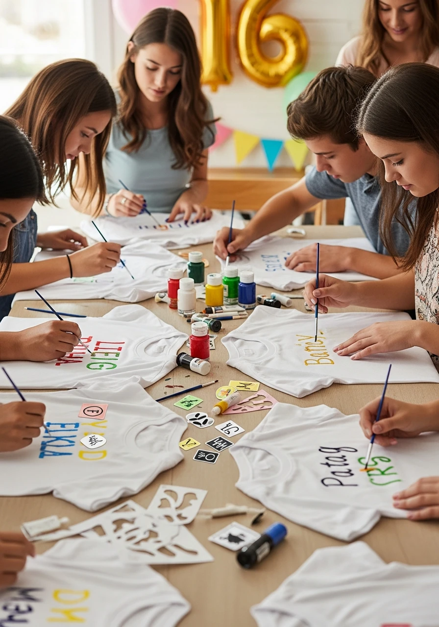 Custom T-Shirt Design - 50 Best 16th Birthday Party Ideas for an Epic Sweet Sixteen