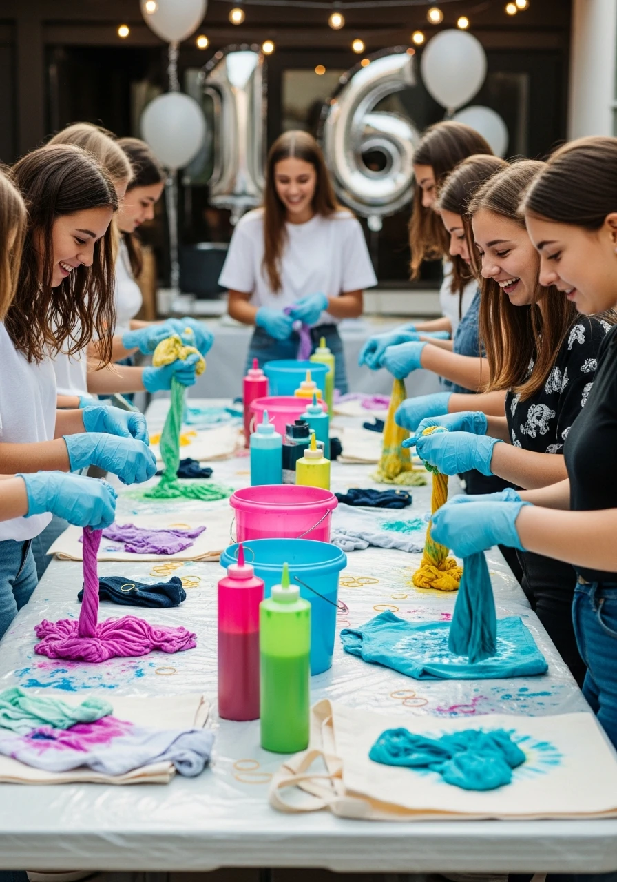 DIY Tie-Dye Workshop - 50 Best 16th Birthday Party Ideas for an Epic Sweet Sixteen