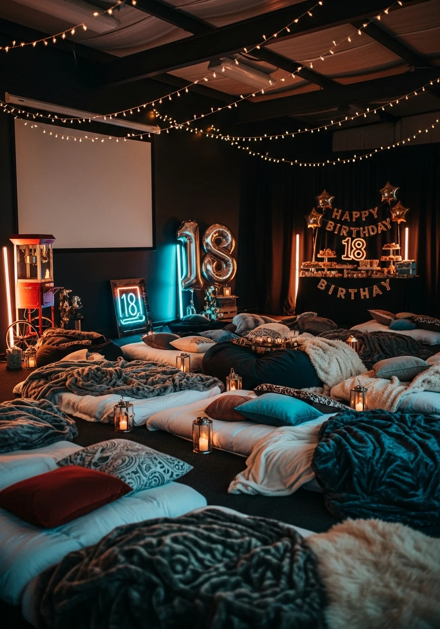 All Night Film Festival - 50 Epic 18th Birthday Party Ideas You Need