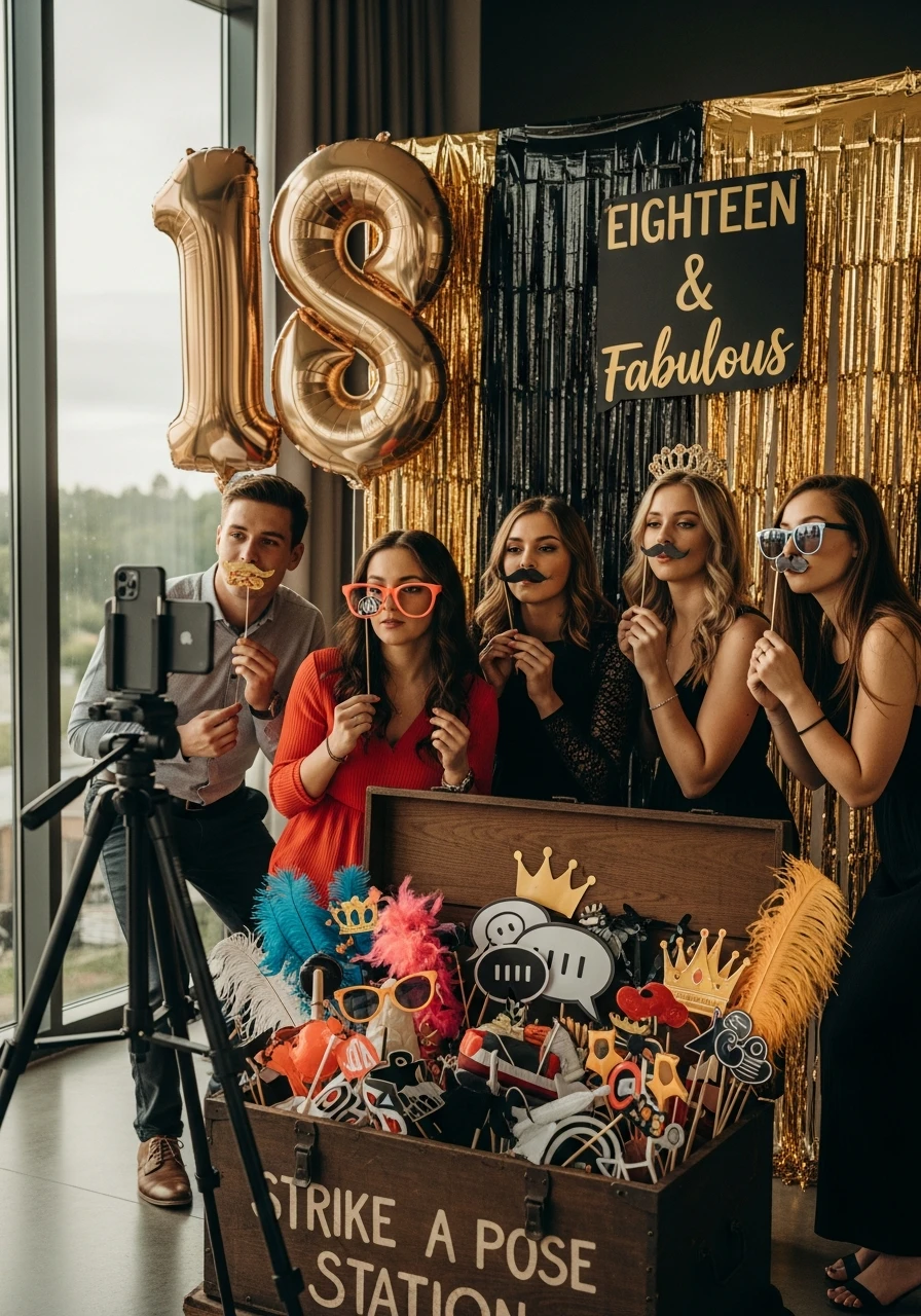 Strike A Pose Station - 50 Epic 18th Birthday Party Ideas You Need