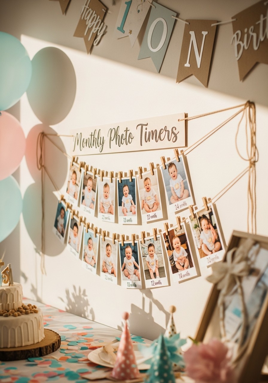 Monthly Photo Timeline - 50 Best 1st Birthday Party Ideas for Your Little One