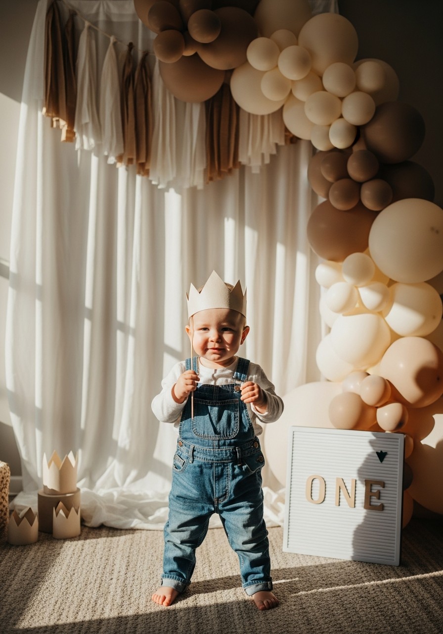 Simple DIY Photo Booth - 50 Best 1st Birthday Party Ideas for Your Little One