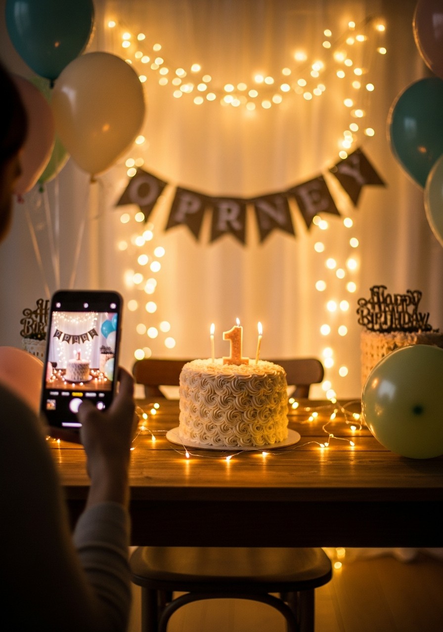 Cozy Soft Lighting - 50 Best 1st Birthday Party Ideas for Your Little One