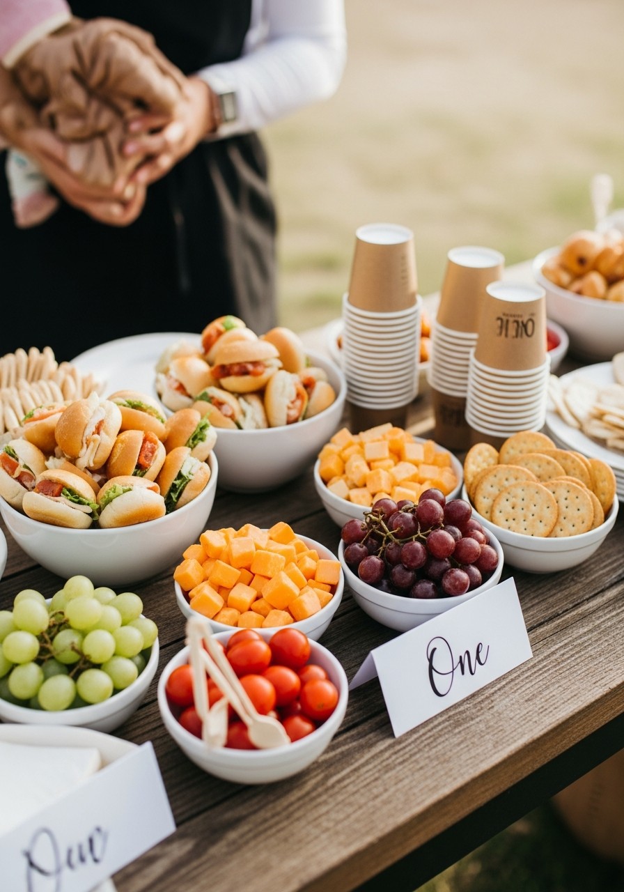 Build-Your-Own Snack Cups - 50 Best 1st Birthday Party Ideas for Your Little One
