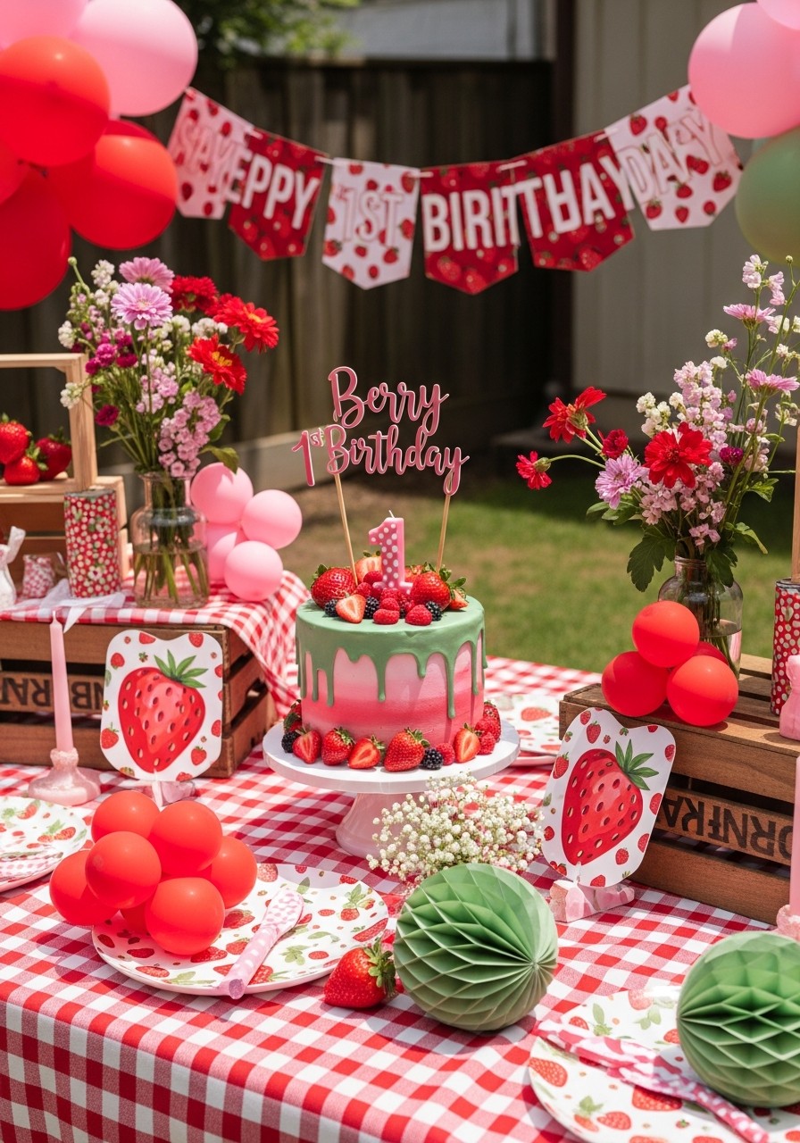 Berry Sweet Theme - 50 Best 1st Birthday Party Ideas for Your Little One