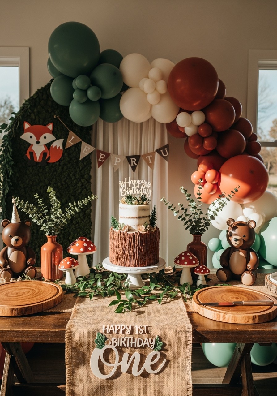 Woodland Adventure Theme - 50 Best 1st Birthday Party Ideas for Your Little One