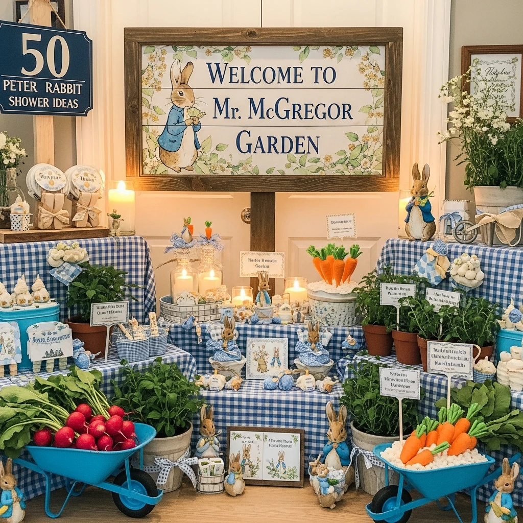 Peter Rabbit Welcome Sign - 50 Peter Rabbit Baby Shower Ideas: The Ultimate Storybook Guide