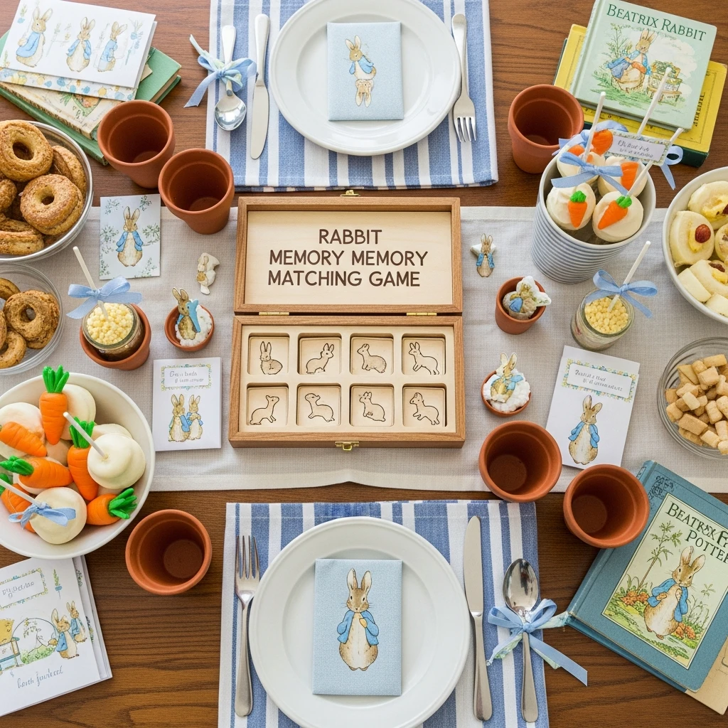 Rabbit Memory Game - 50 Peter Rabbit Baby Shower Ideas: The Ultimate Storybook Guide