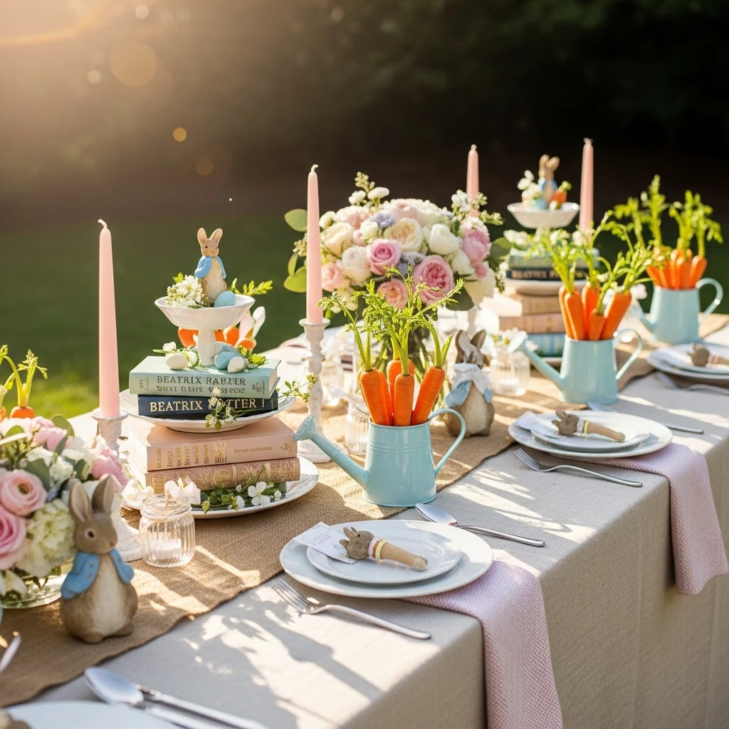 Linen Tablecloths - 50 Peter Rabbit Baby Shower Ideas: The Ultimate Storybook Guide