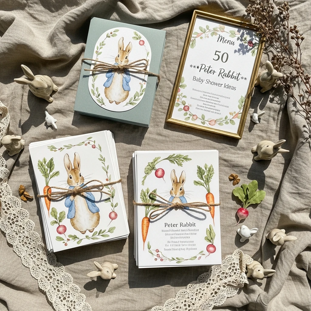 Illustrated Invitations - 50 Peter Rabbit Baby Shower Ideas: The Ultimate Storybook Guide