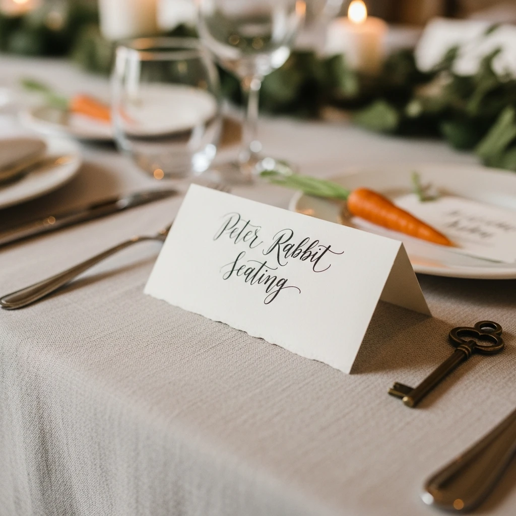 Handwritten Place Cards - 50 Peter Rabbit Baby Shower Ideas: The Ultimate Storybook Guide