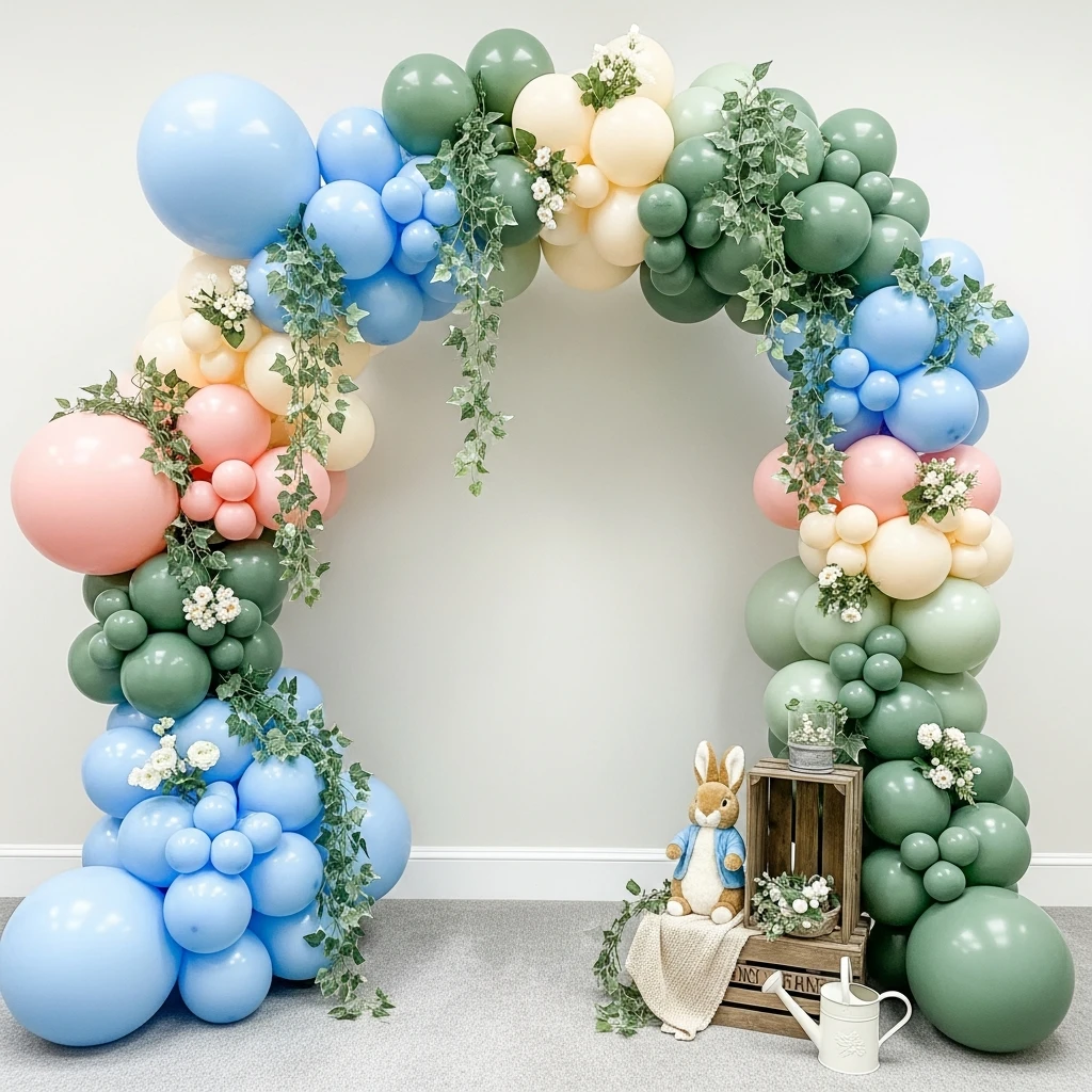 Garden Balloon Arch - 50 Peter Rabbit Baby Shower Ideas: The Ultimate Storybook Guide
