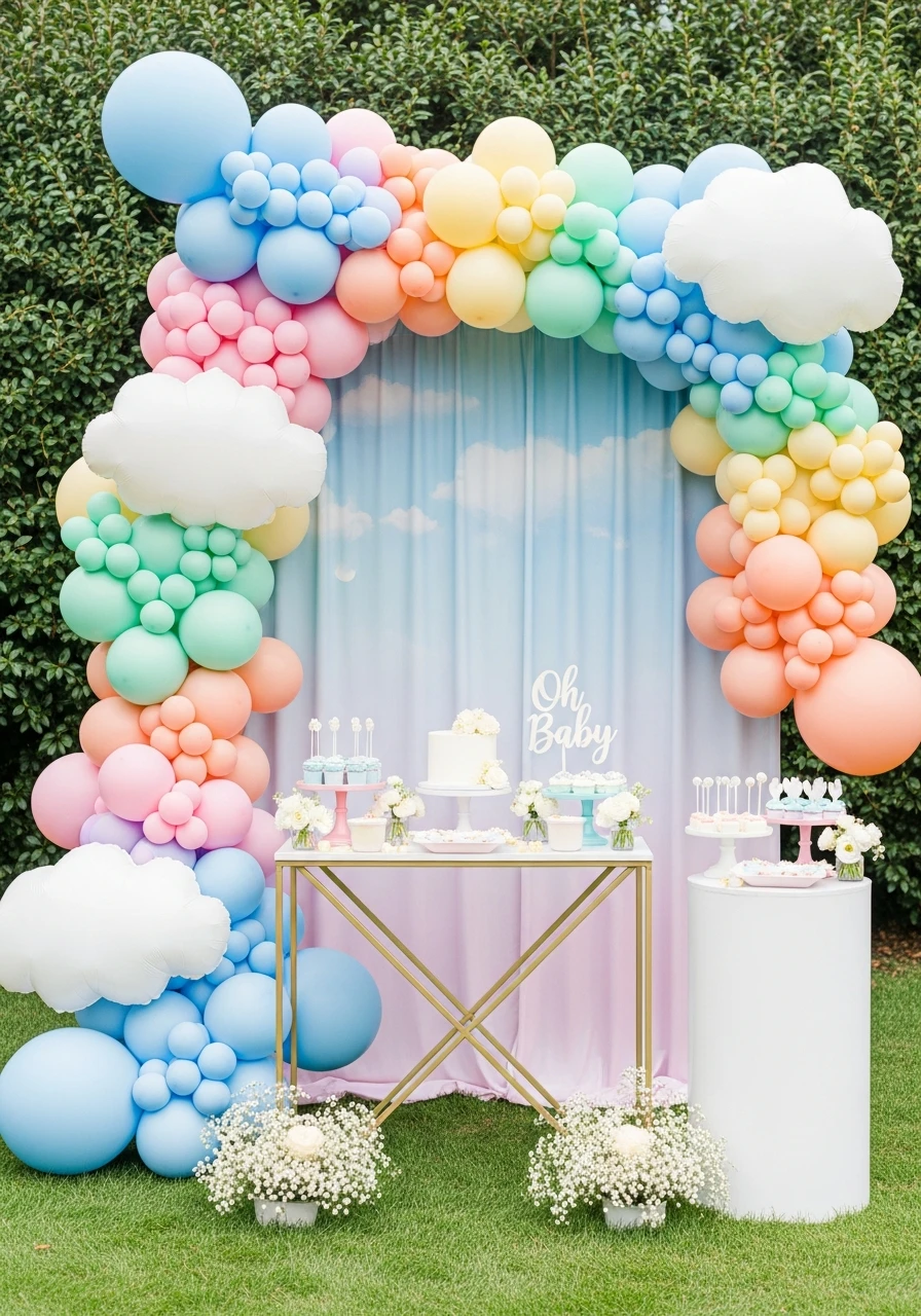 Pastel Rainbow Skies - 50 Spring Baby Shower Themes