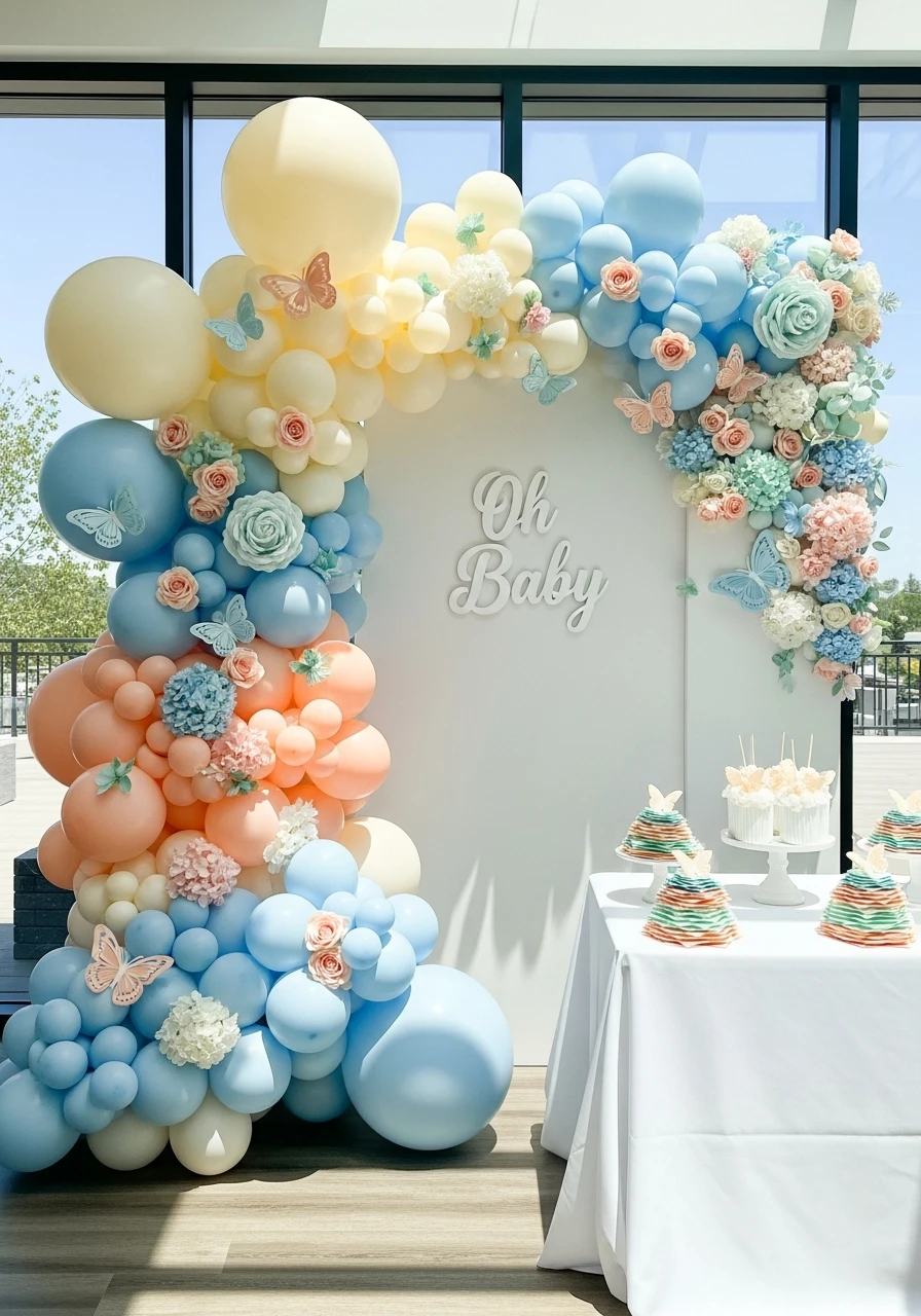 Layered Butterflies - 50 Spring Baby Shower Themes