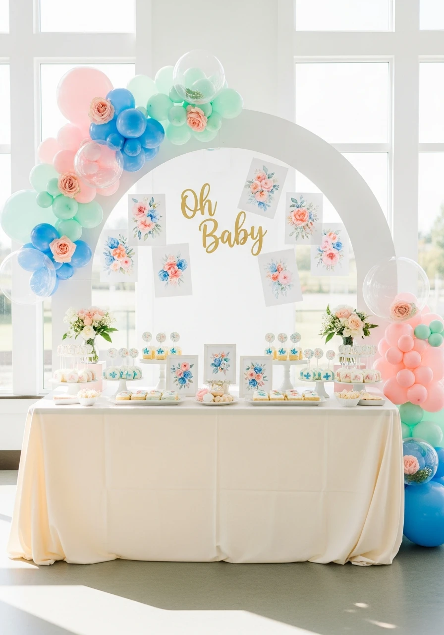 Watercolor Art Theme - 50 Spring Baby Shower Themes
