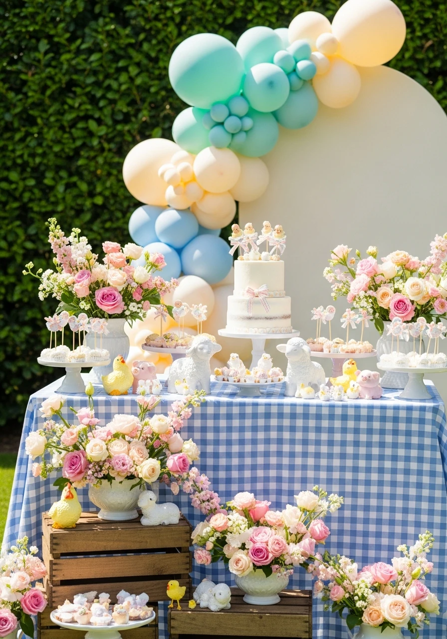 Baby Farm Animals - 50 Spring Baby Shower Themes