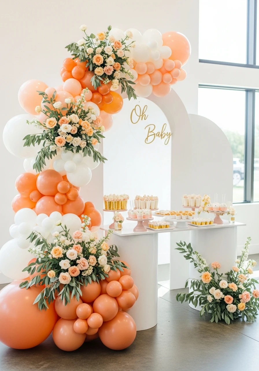 Modern Peach Palette - 50 Spring Baby Shower Themes