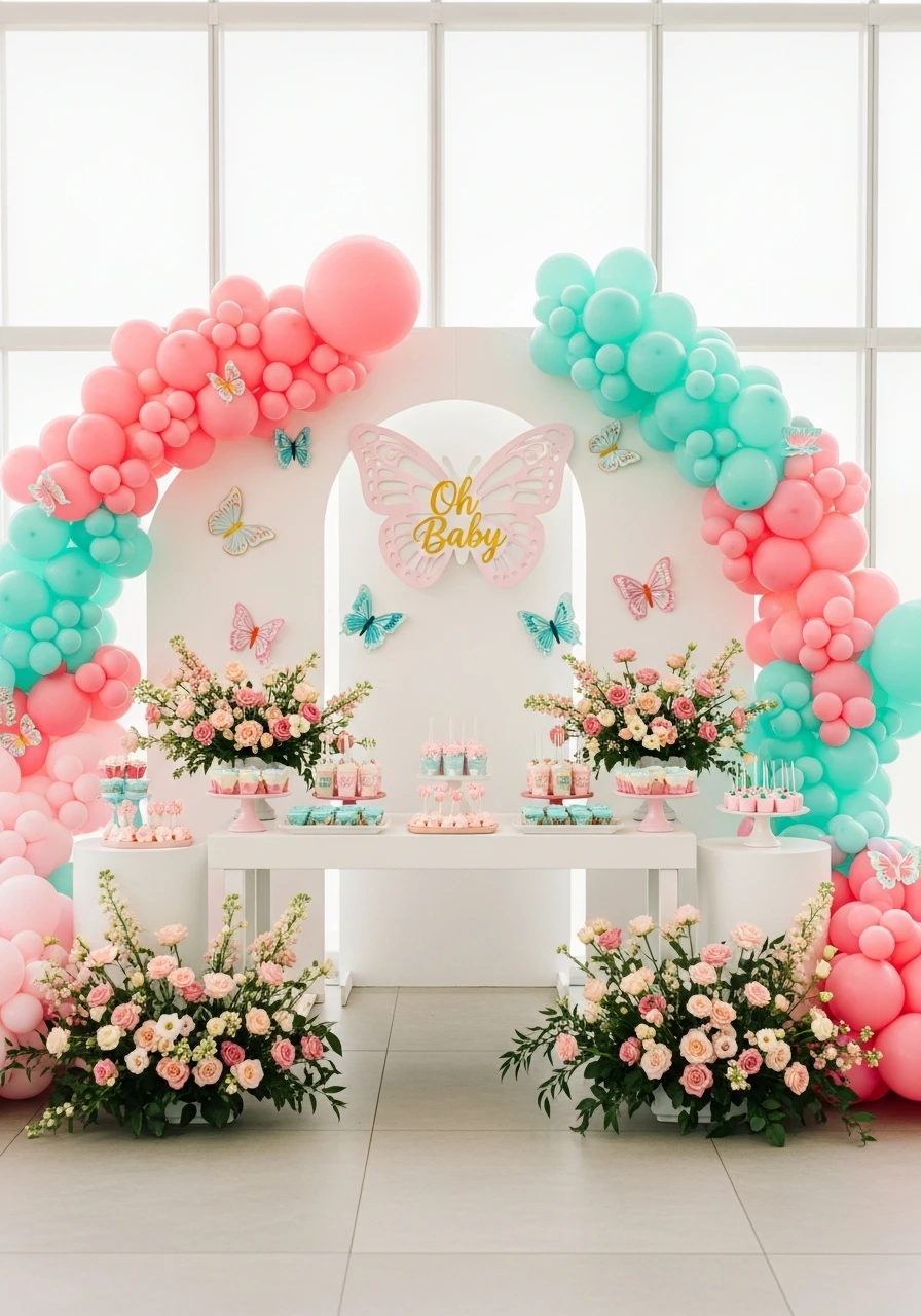 Butterfly Garden Look - 50 Spring Baby Shower Themes