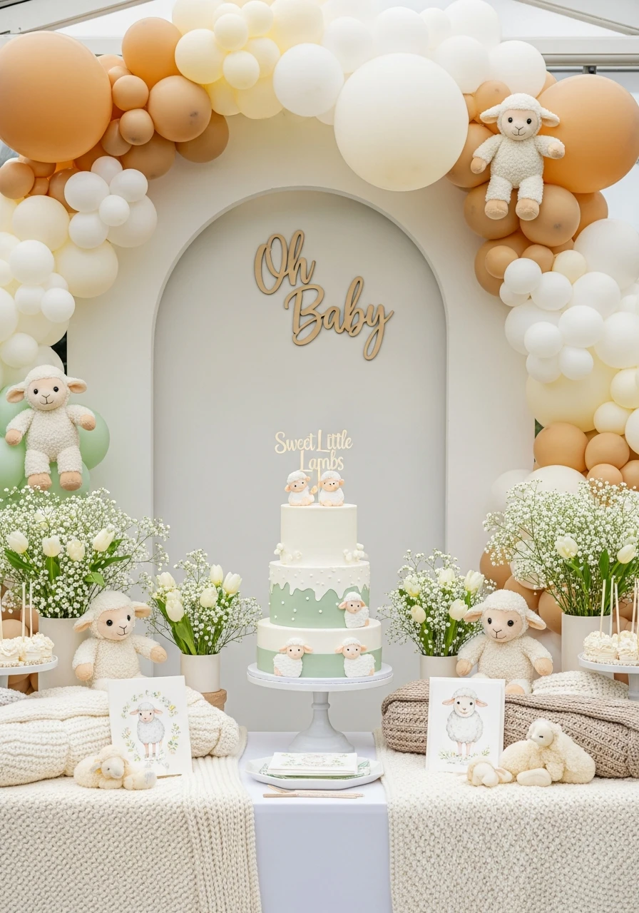 Sweet Little Lambs - 50 Spring Baby Shower Themes