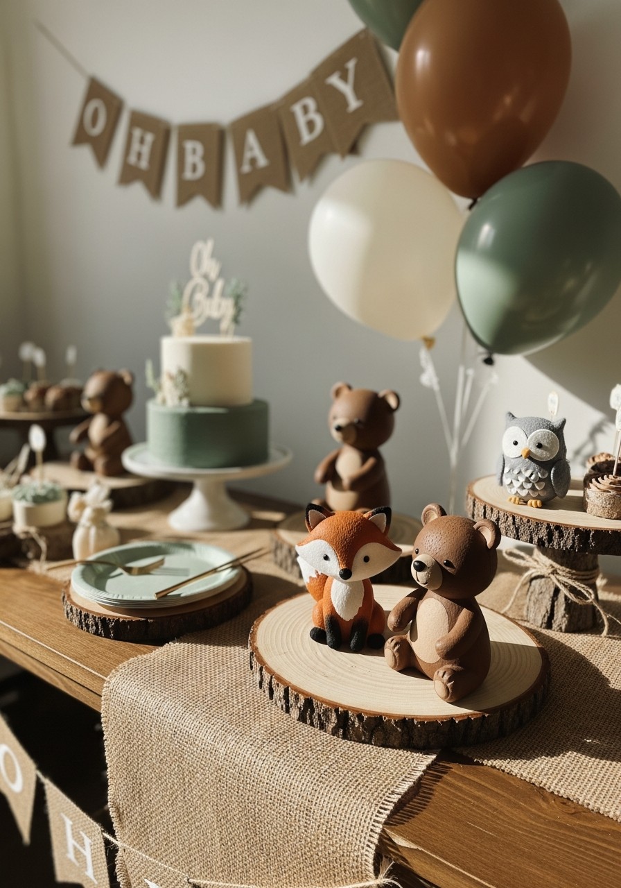Woodland Forest Creatures - 50 Unisex Baby Shower Themes